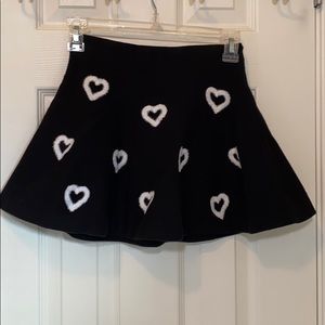 H&M Girls Heart Print Swing Skirt Girls Size 8-10Y